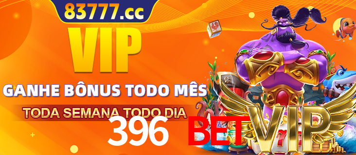 Banner promocional do 396 BET oferecendo 100% de recompensas adicionais contínuas para quem fizer o login diário (Daily sign-in), com um mascote de coelho.