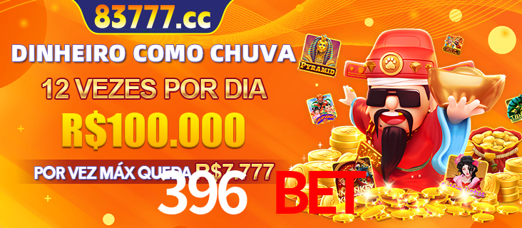Banner do programa de recompensas Recomende para amigos do 396 BET, detalhando os bônus por convidar amigos, com prêmios que chegam a R$288.888.