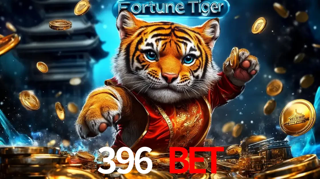 Imagem promocional do jogo de slot Fortune Tiger, com um tigre majestoso em traje tradicional cercado por uma fortuna em moedas de ouro, disponível agora no cassino 396 BET.